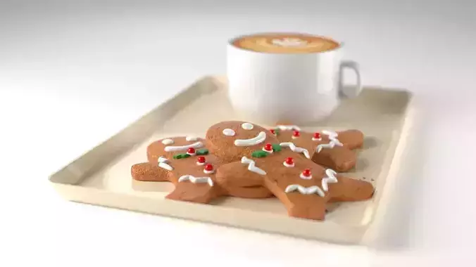 Gingerbread and Coffee 3D model