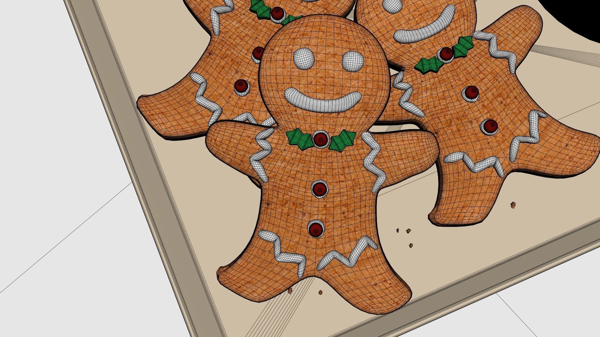 Gingerbread and Coffee 3D model_4