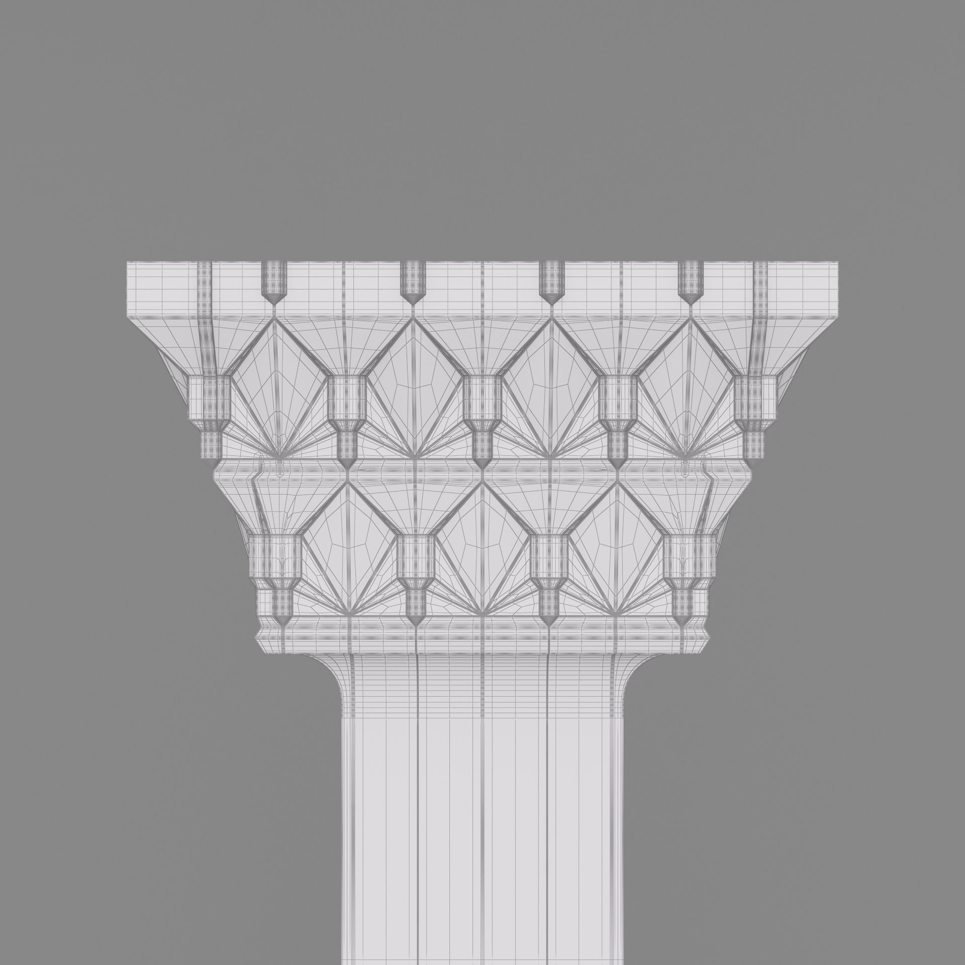 Classic Islamic Architectural Column 003 3D model_11