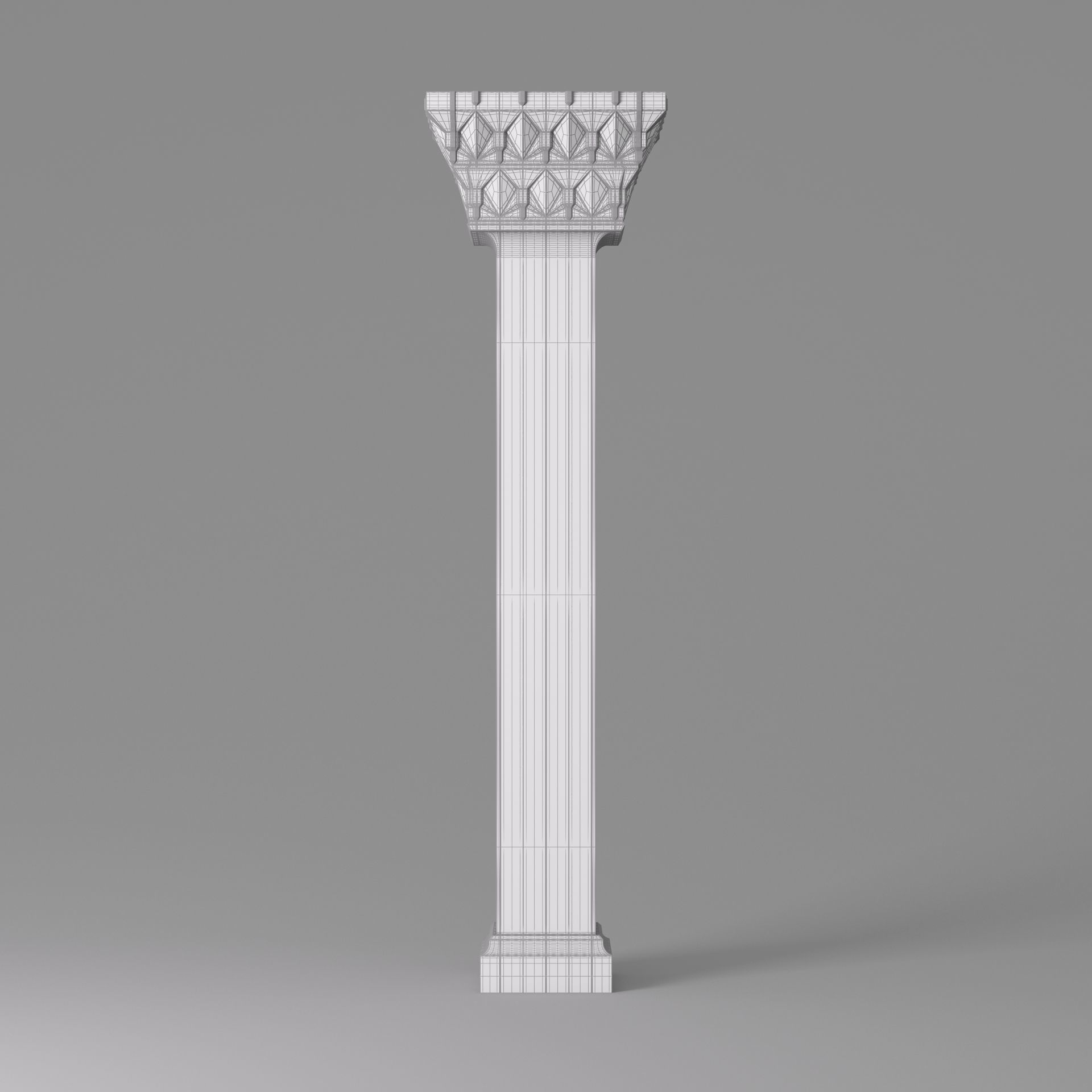 Classic Islamic Architectural Column 003 3D model_7