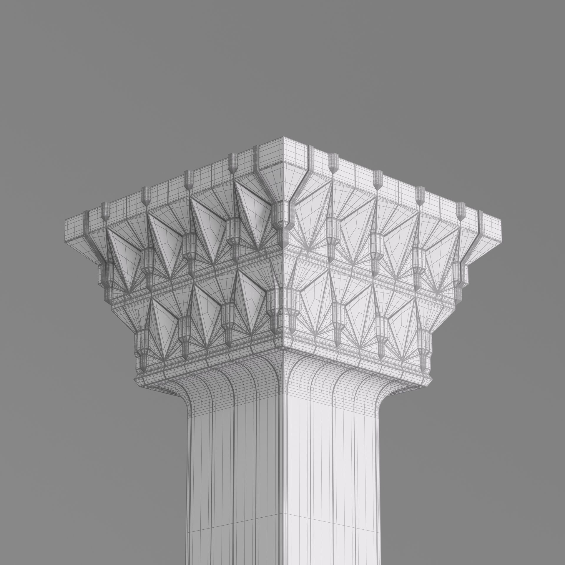Classic Islamic Architectural Column 003 3D model_8