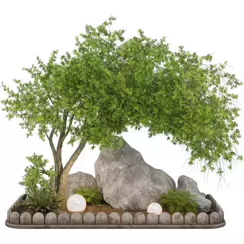 Garden Tree and Bush Plant Collection Set 127