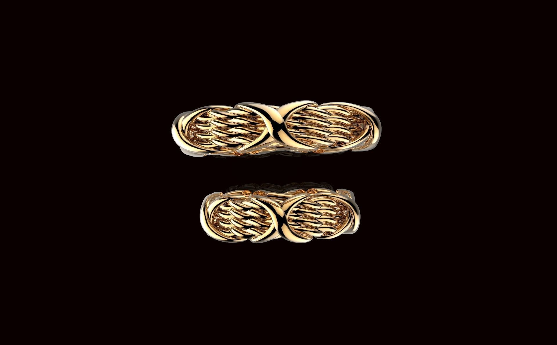 AV Disagne 81  Wendding Bands 3D print model_3