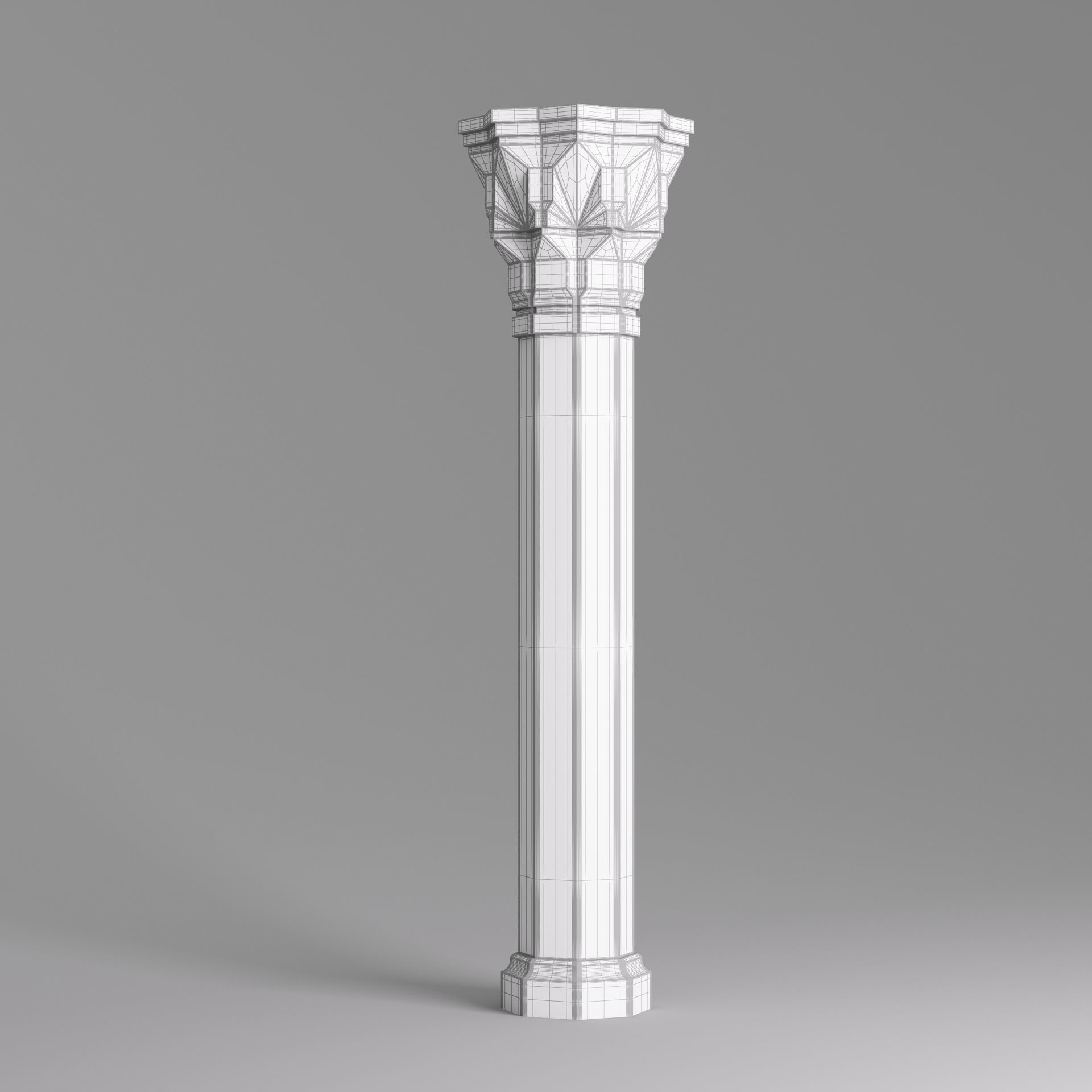 Classic Islamic Architectural Column 004 3D model_5