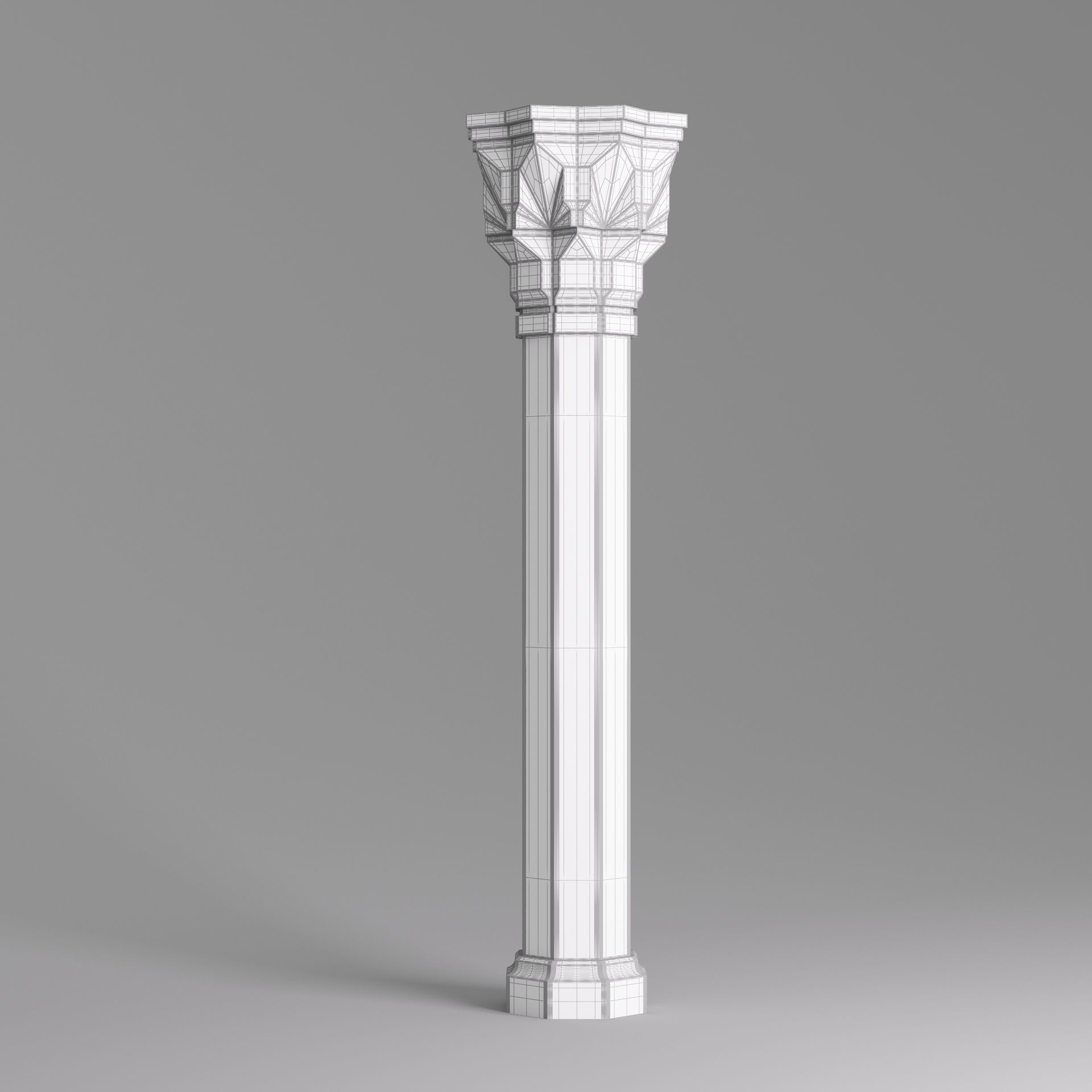Classic Islamic Architectural Column 004 3D model_6