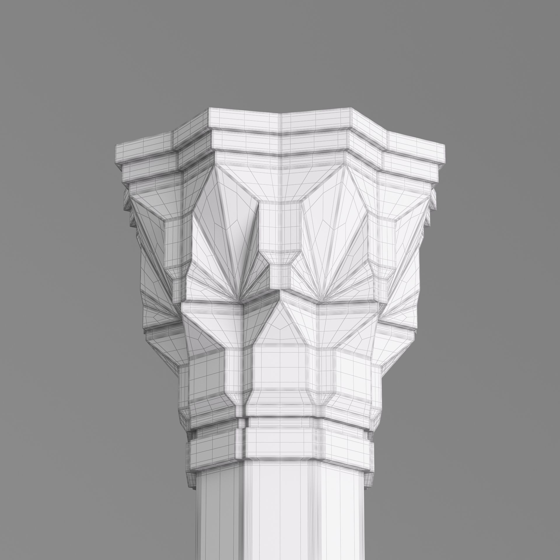 Classic Islamic Architectural Column 004 3D model_8