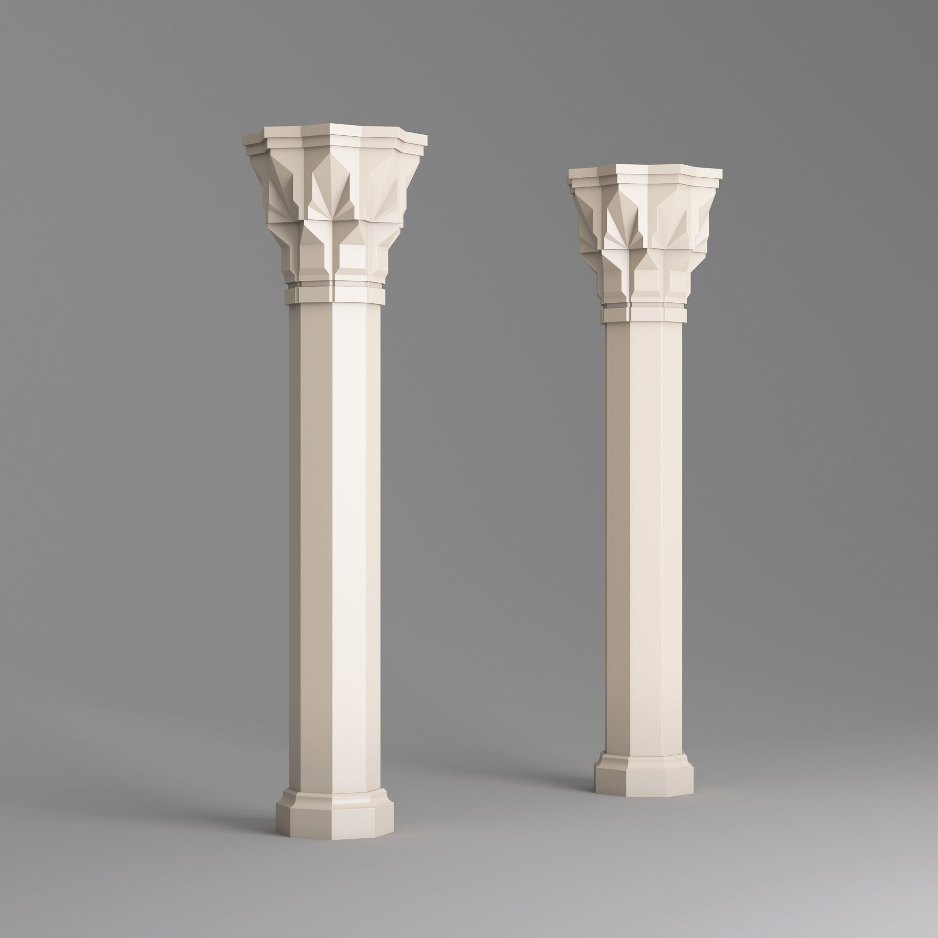 Classic Islamic Architectural Column 004 3D model_4