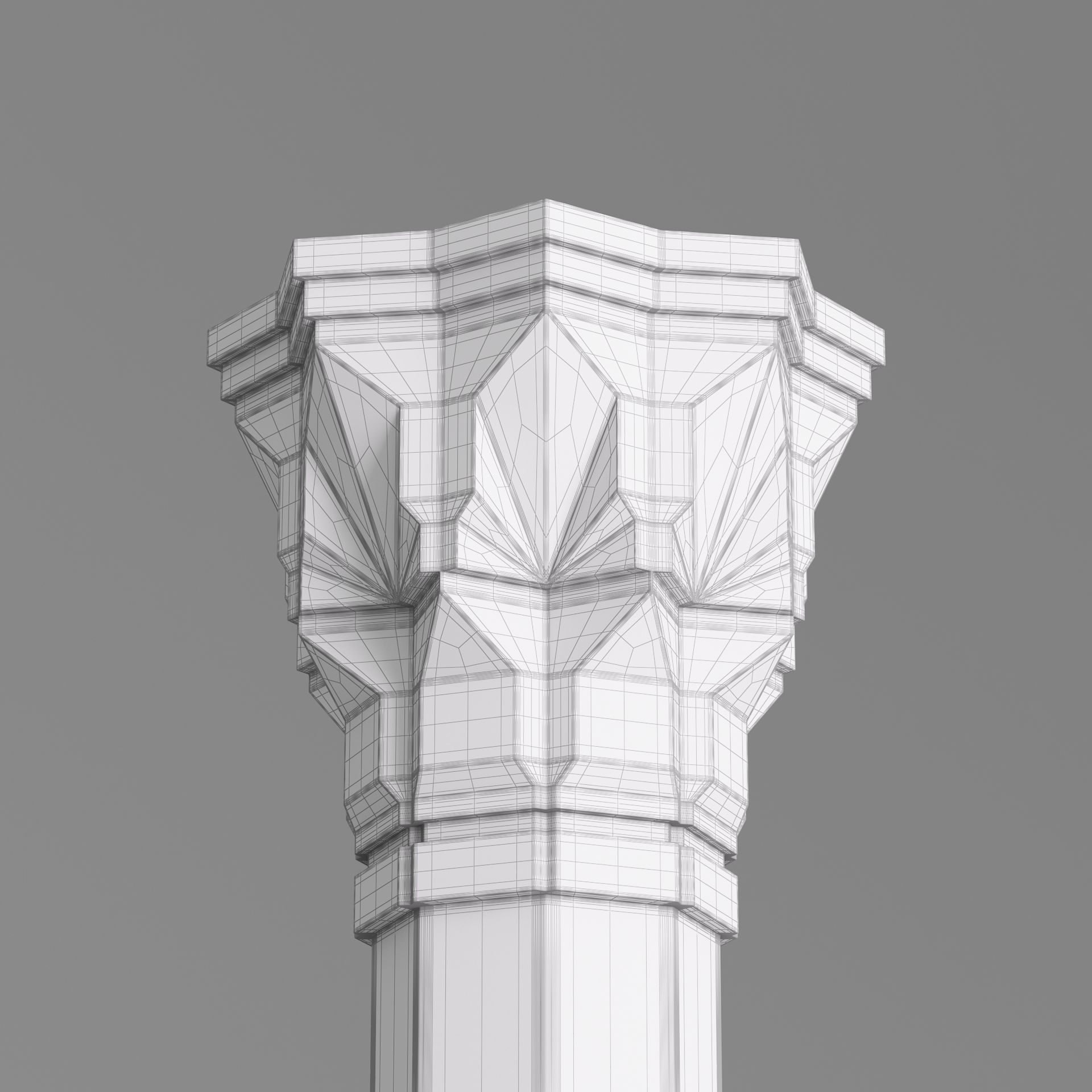 Classic Islamic Architectural Column 004 3D model_7