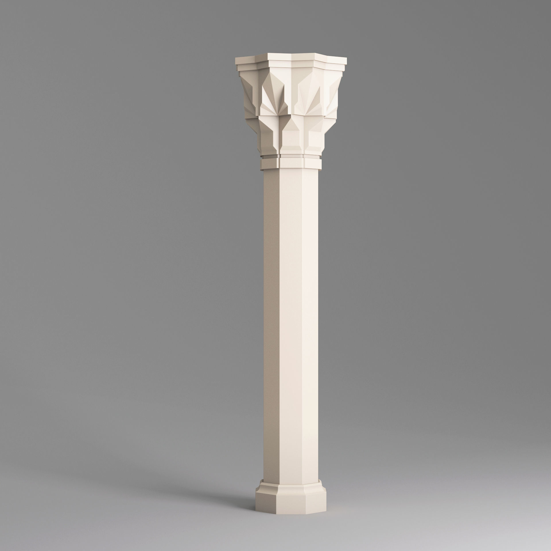 Classic Islamic Architectural Column 004 3D model_1