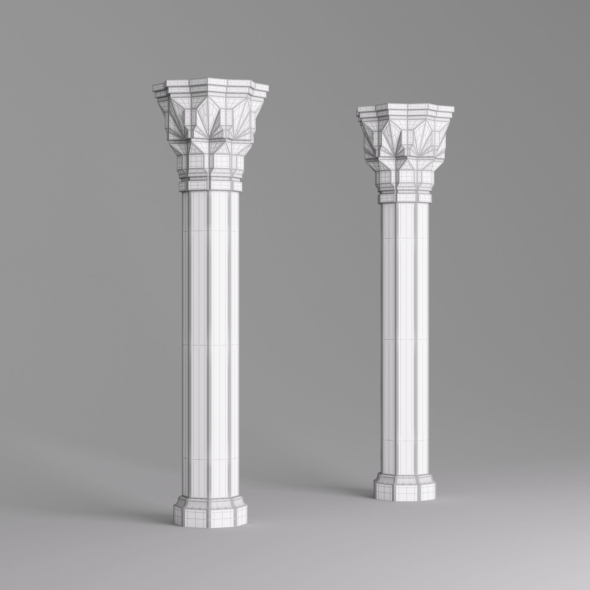 Classic Islamic Architectural Column 004 3D model_9