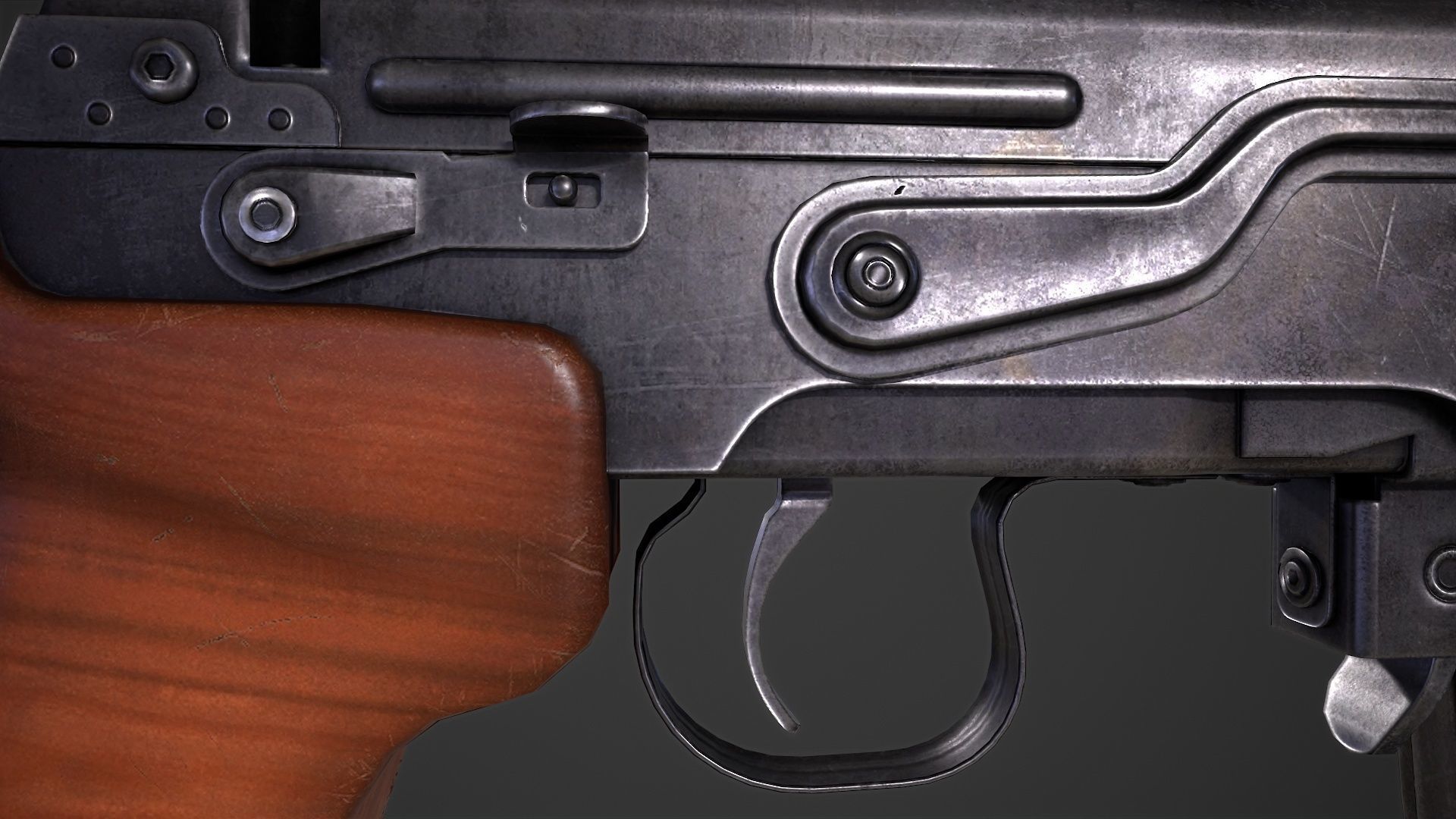 SVD Dangerous Sniper Rifle  Low-poly 3D model_37