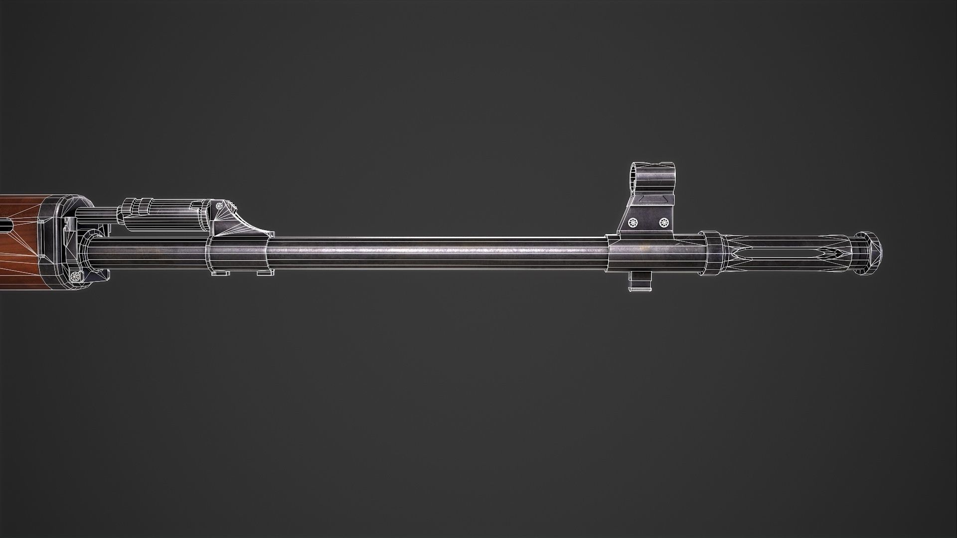 SVD Dangerous Sniper Rifle  Low-poly 3D model_21