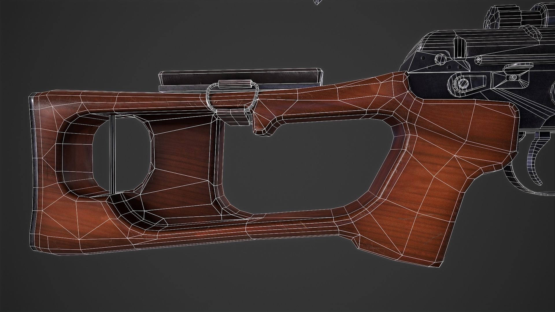 SVD Dangerous Sniper Rifle  Low-poly 3D model_32