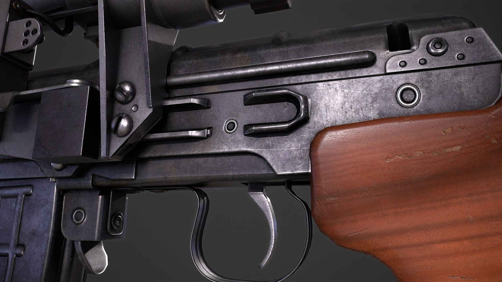 SVD Dangerous Sniper Rifle  Low-poly 3D model_20