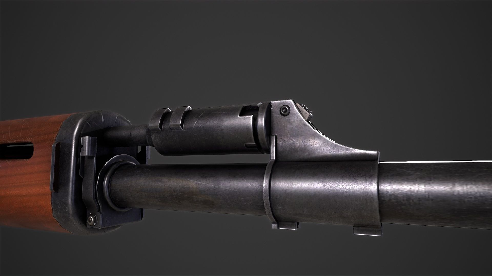 SVD Dangerous Sniper Rifle  Low-poly 3D model_22
