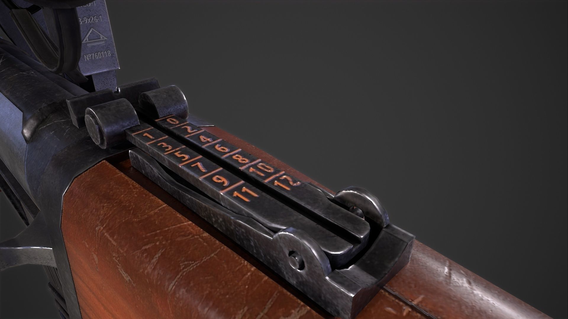 SVD Dangerous Sniper Rifle  Low-poly 3D model_26