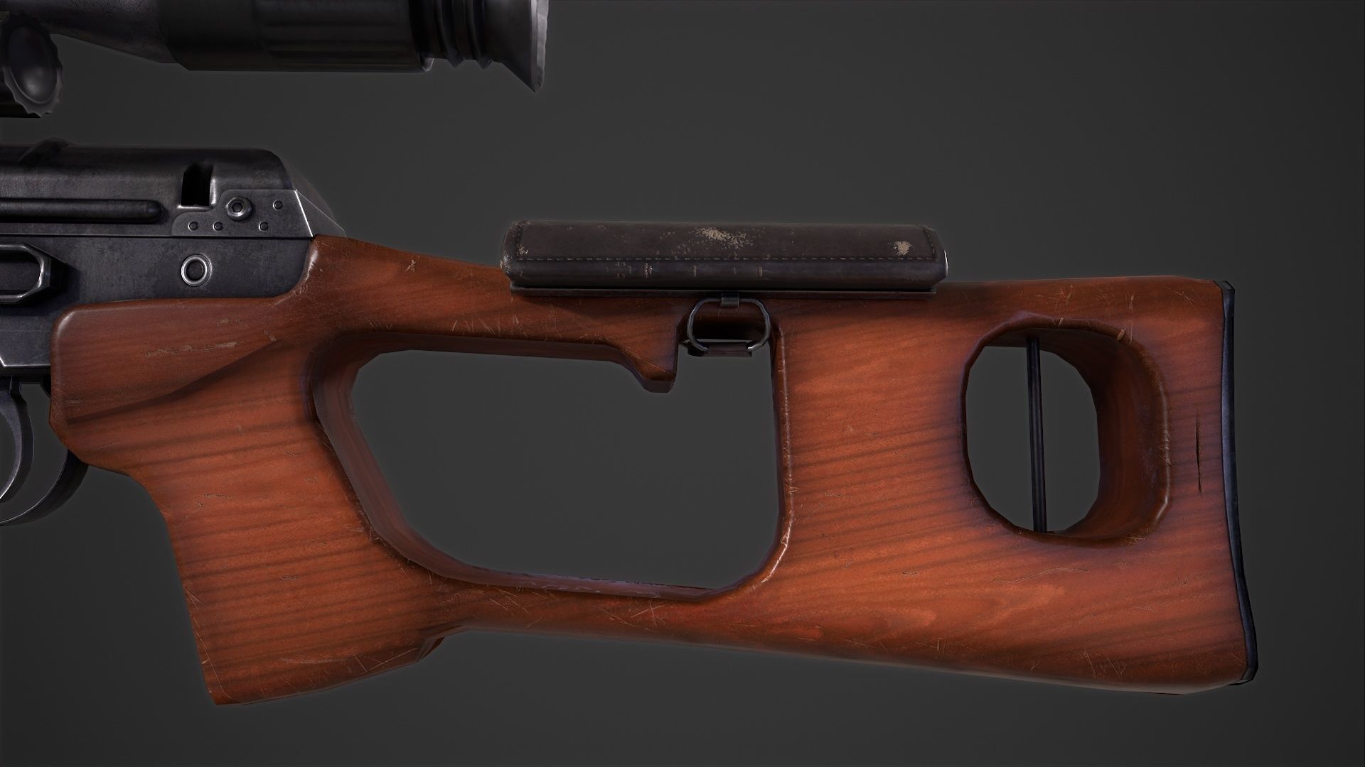 SVD Dangerous Sniper Rifle  Low-poly 3D model_27