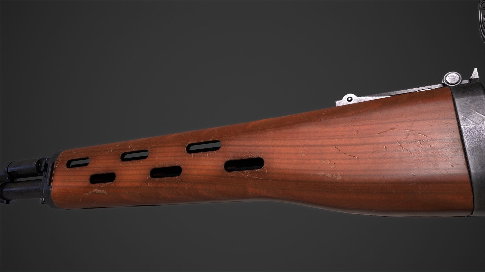SVD Dangerous Sniper Rifle  Low-poly 3D model_14