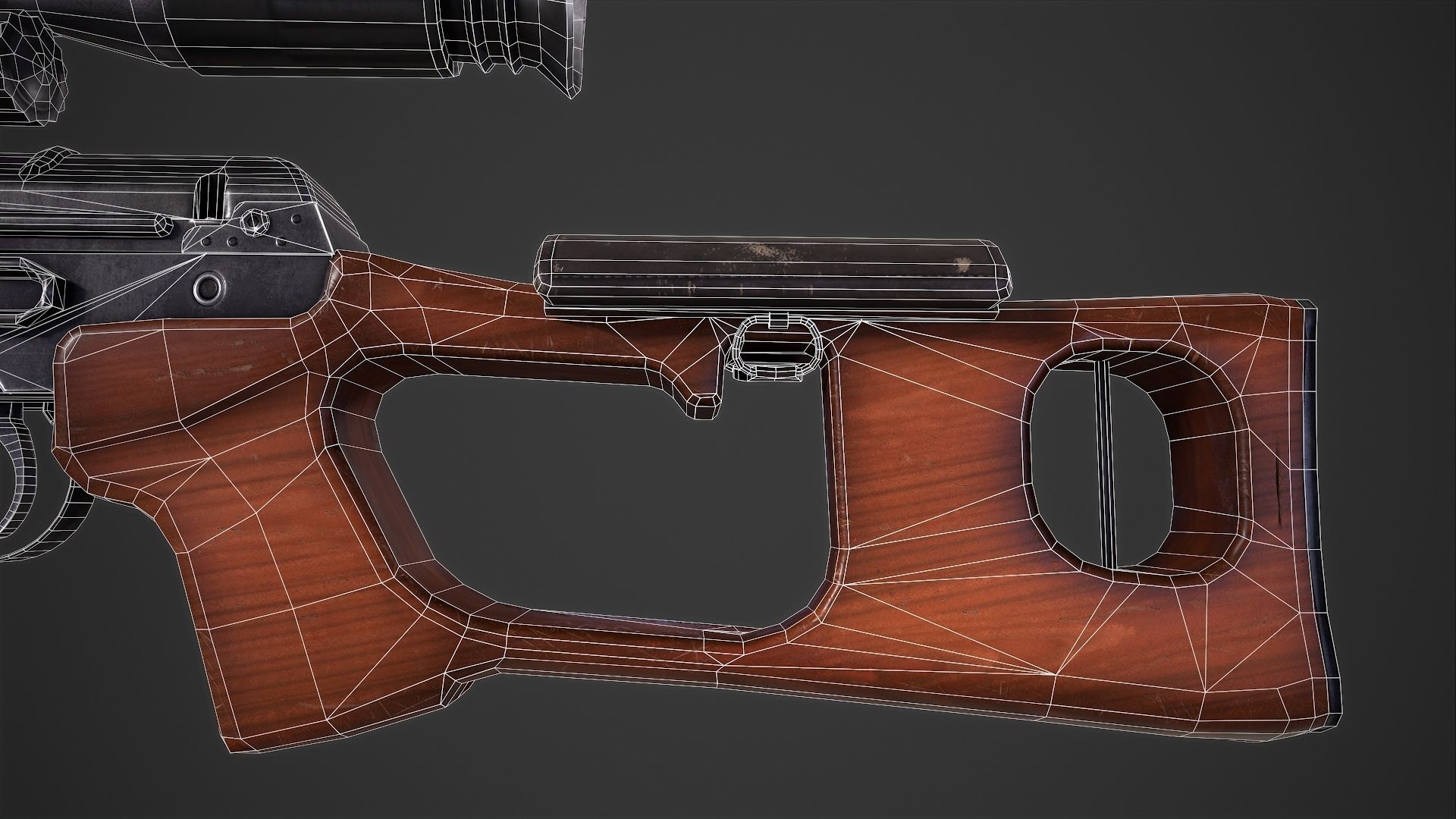 SVD Dangerous Sniper Rifle  Low-poly 3D model_28