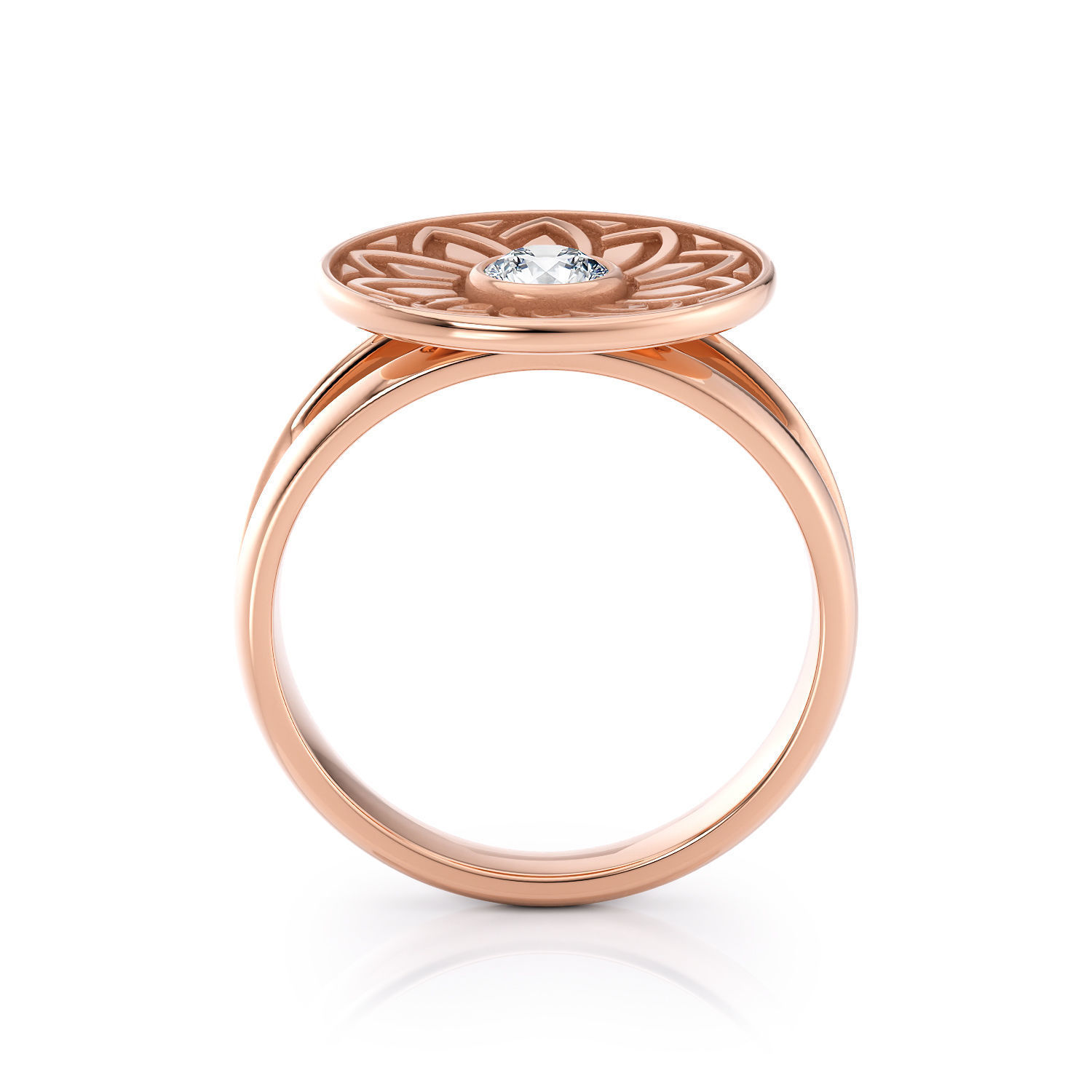 Circle ring with pattern R 0340 printable 3d model 3D print model_5