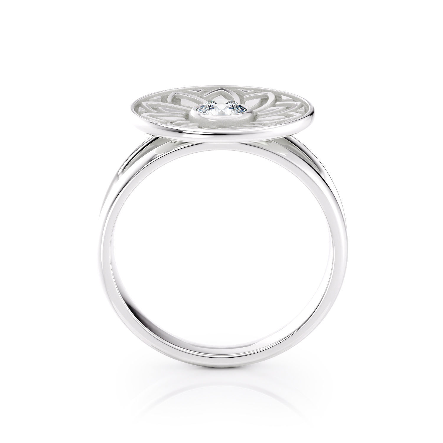 Circle ring with pattern R 0340 printable 3d model 3D print model_9