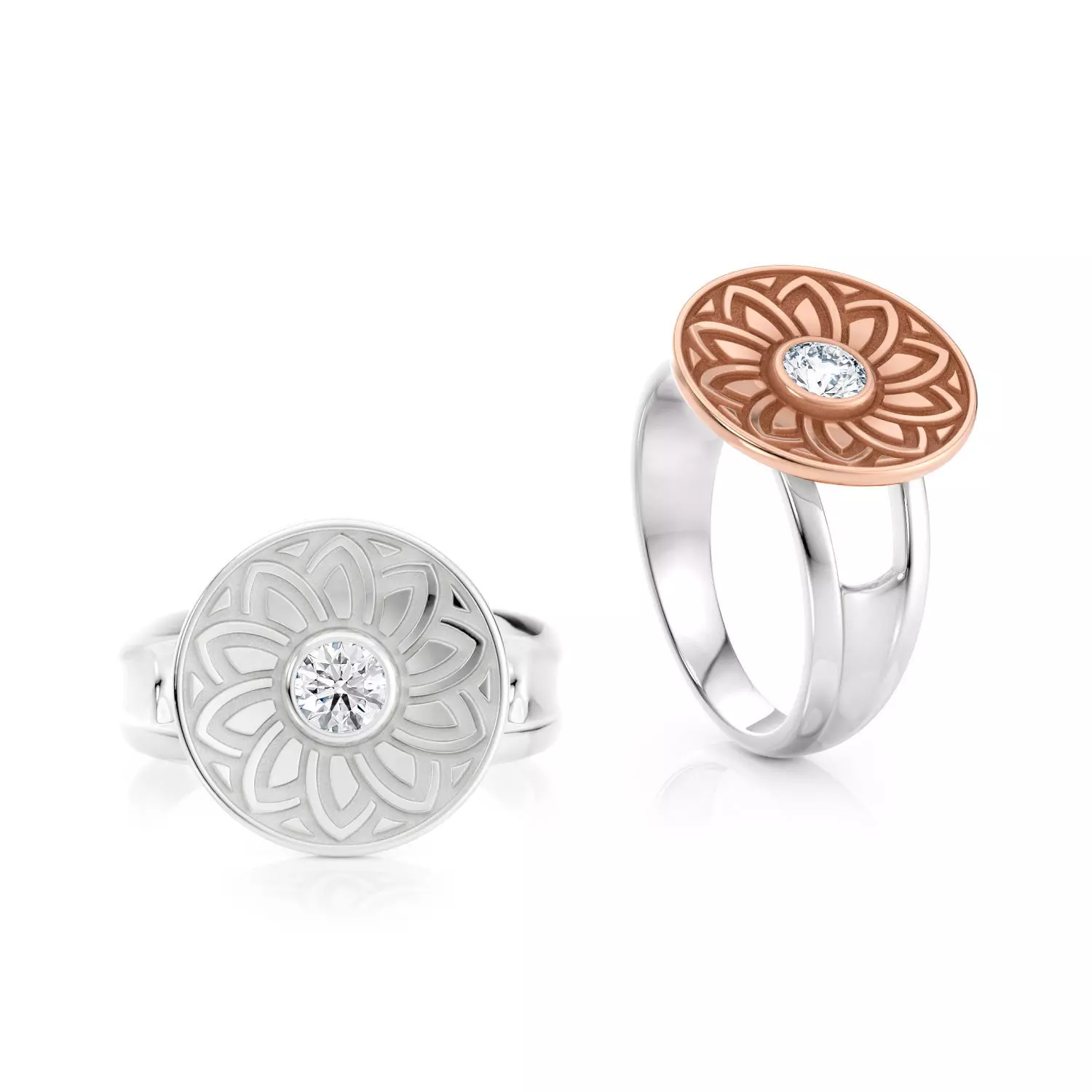 Circle ring with pattern R 0340 printable 3d model 3D print model_0