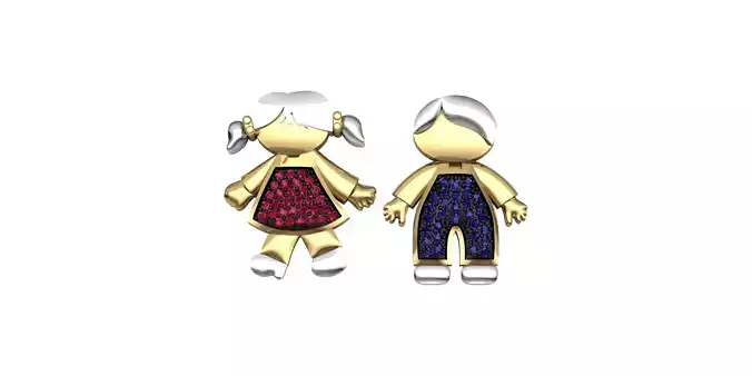 Boy and Girl Pendant