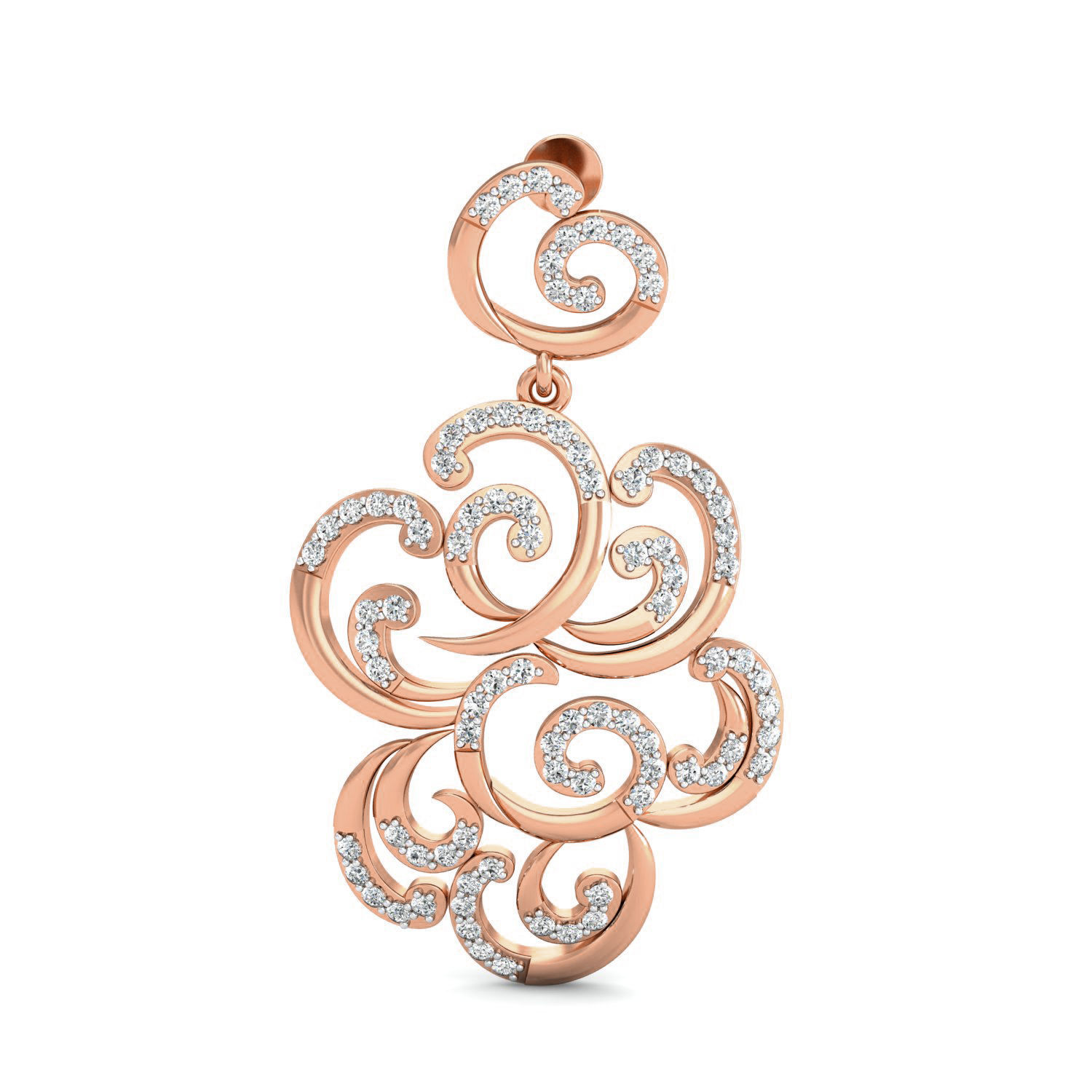 Women Long Earrings 3dm stl 3mf obj glb gltf render details 3D print model_7