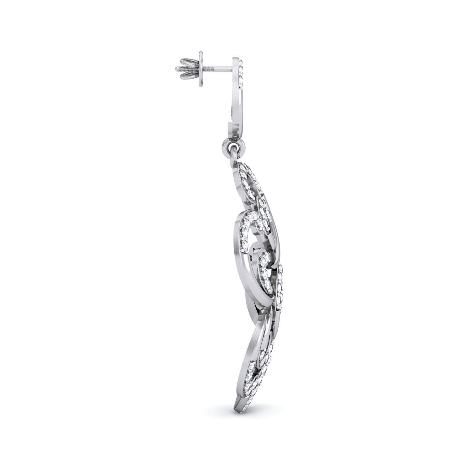 Women Long Earrings 3dm stl 3mf obj glb gltf render details 3D print model_11