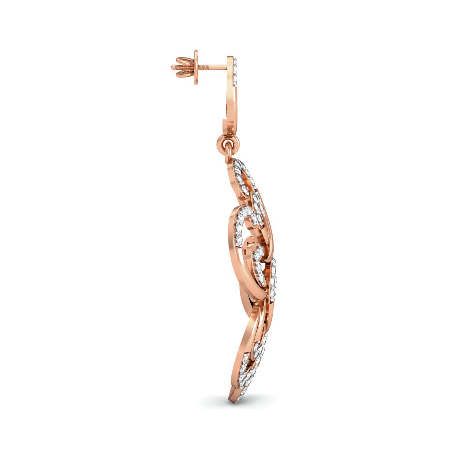 Women Long Earrings 3dm stl 3mf obj glb gltf render details 3D print model_10