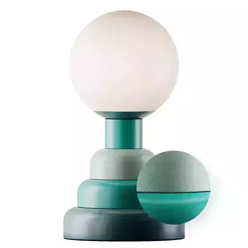 Henley Green Stacked Table Lamp 3D model