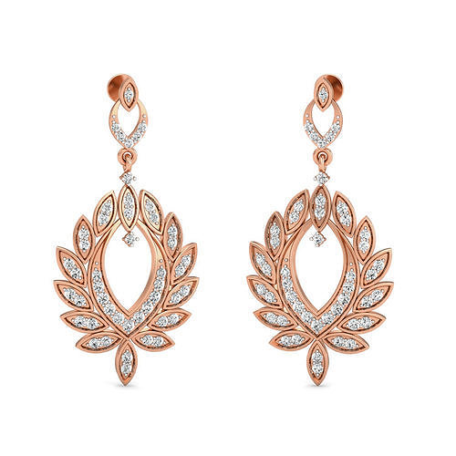 Women Long Earrings 3dm stl 3mf obj glb gltf render details 3D print model