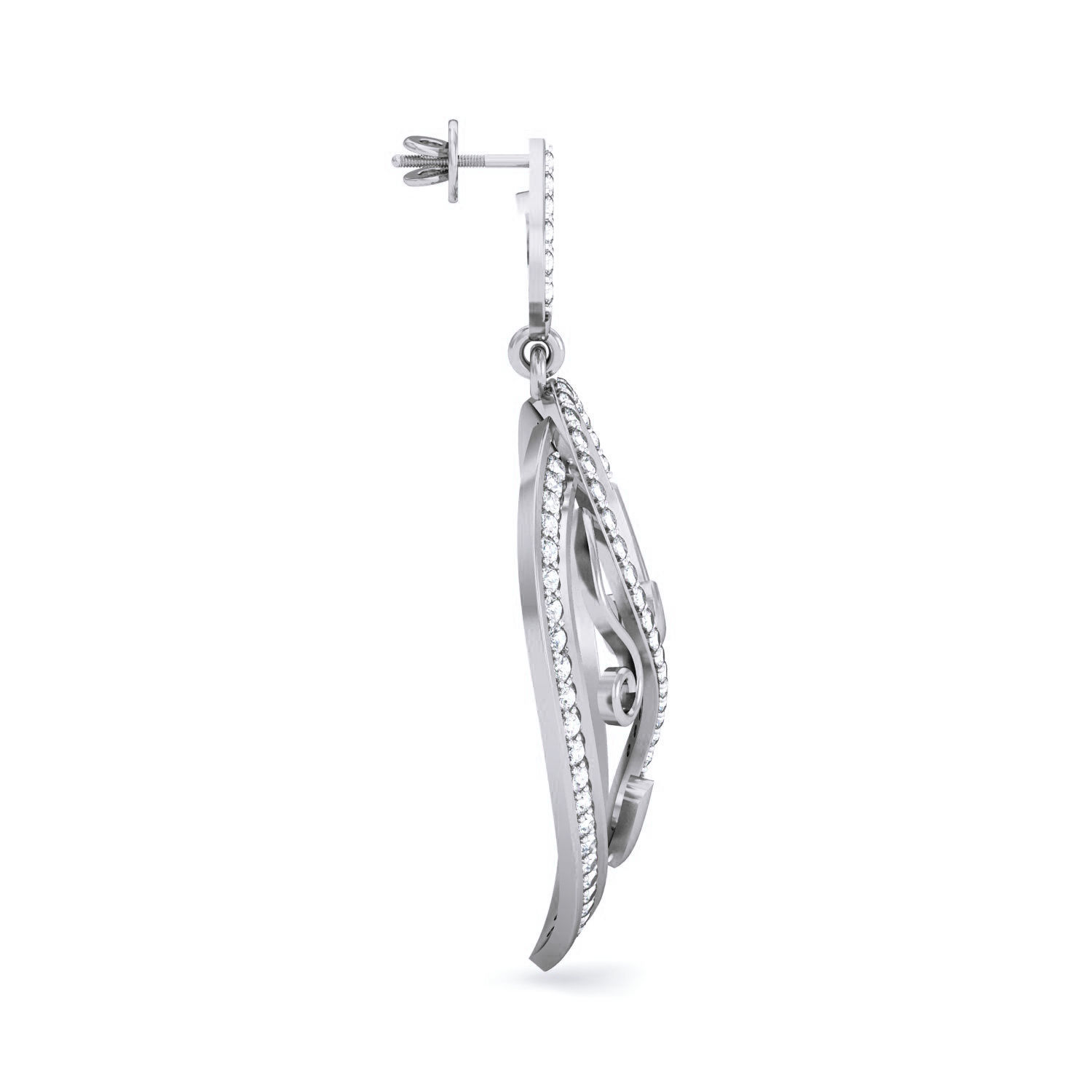 Women Long Earrings 3dm stl 3mf obj glb gltf render details 3D print model_10