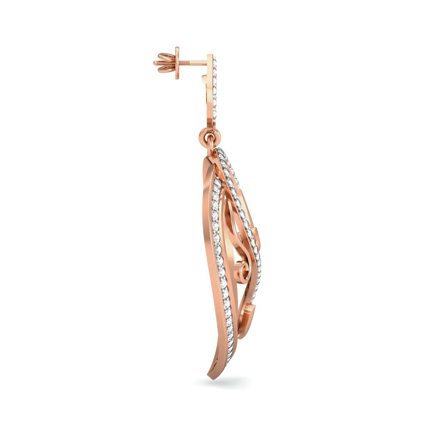 Women Long Earrings 3dm stl 3mf obj glb gltf render details 3D print model_11