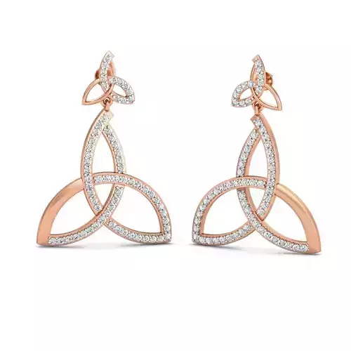 Women Long Earrings 3dm stl 3mf obj glb gltf render details