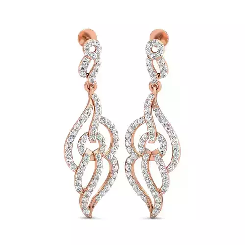 Women Long Earrings 3dm stl 3mf obj glb gltf render details