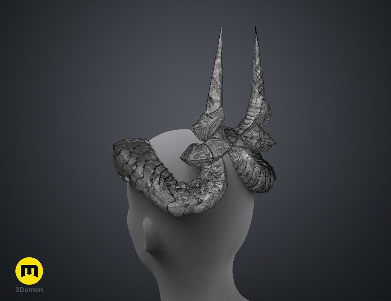 Ophelia Mardoon Horns - Critical Role 3D print model_10