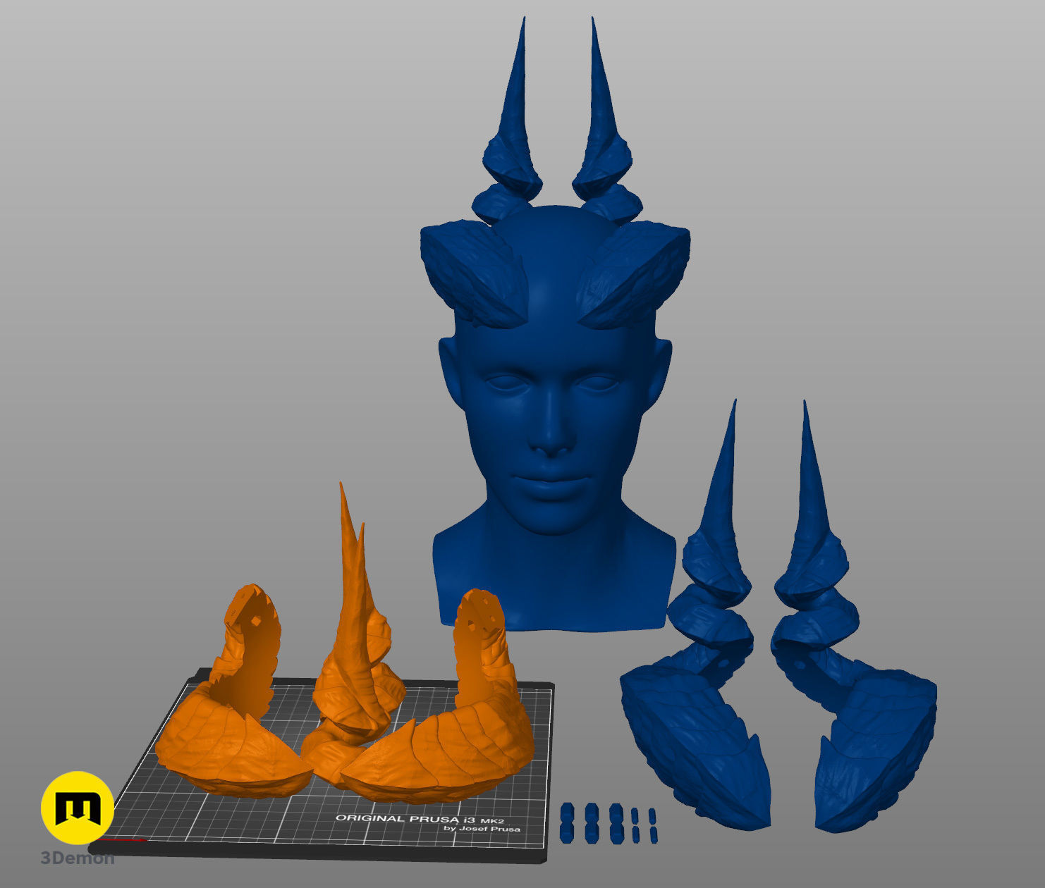 Ophelia Mardoon Horns - Critical Role 3D print model_6