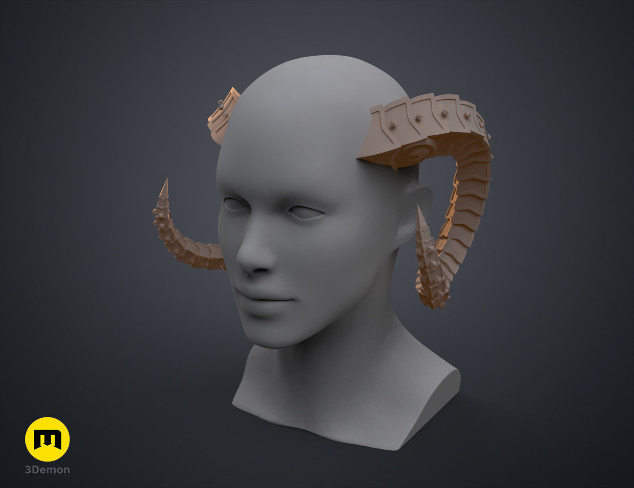 Metal Horns 3D print model_7