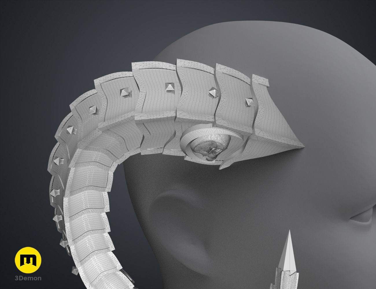 Metal Horns 3D print model_10