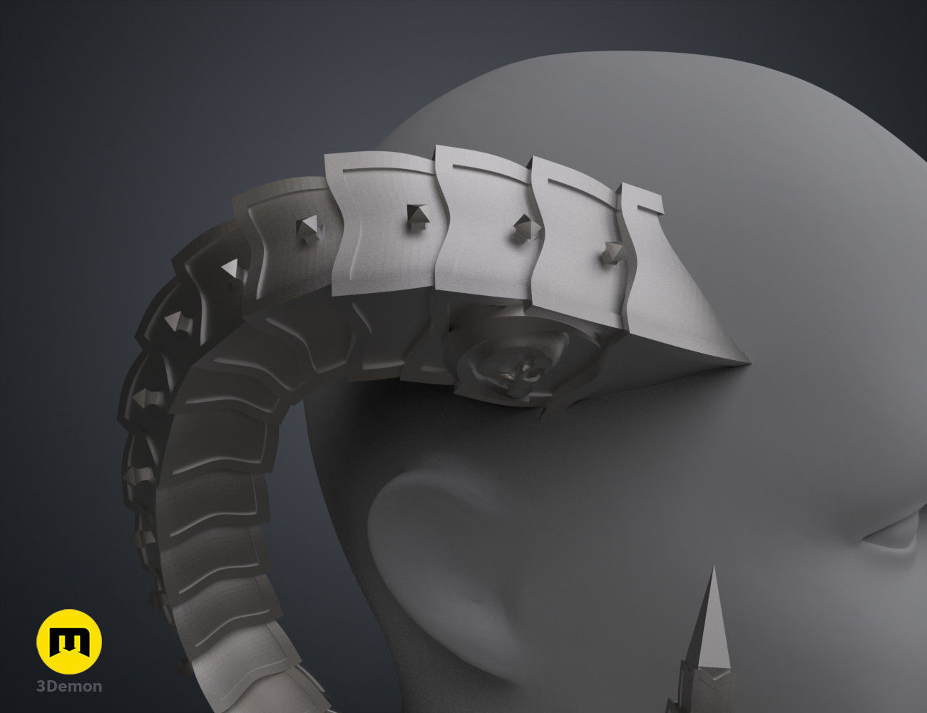 Metal Horns 3D print model_3