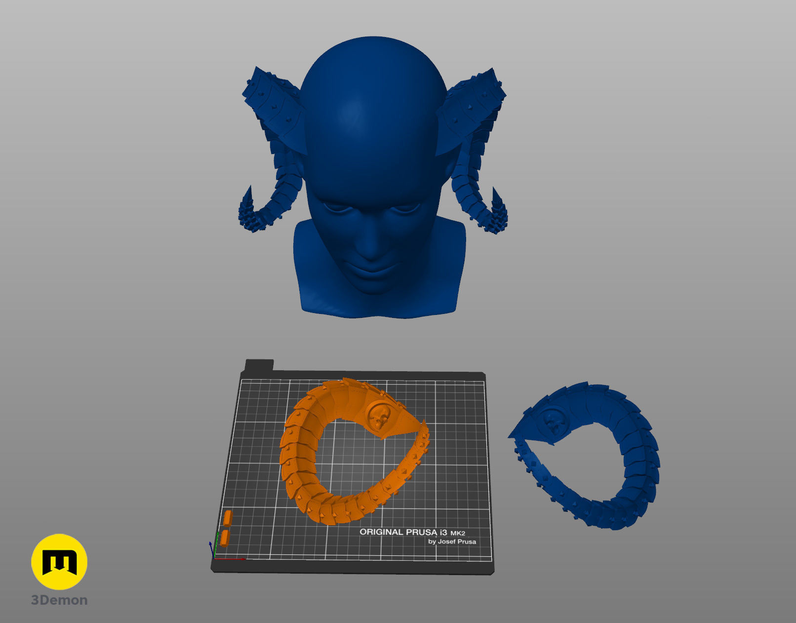 Metal Horns 3D print model_6