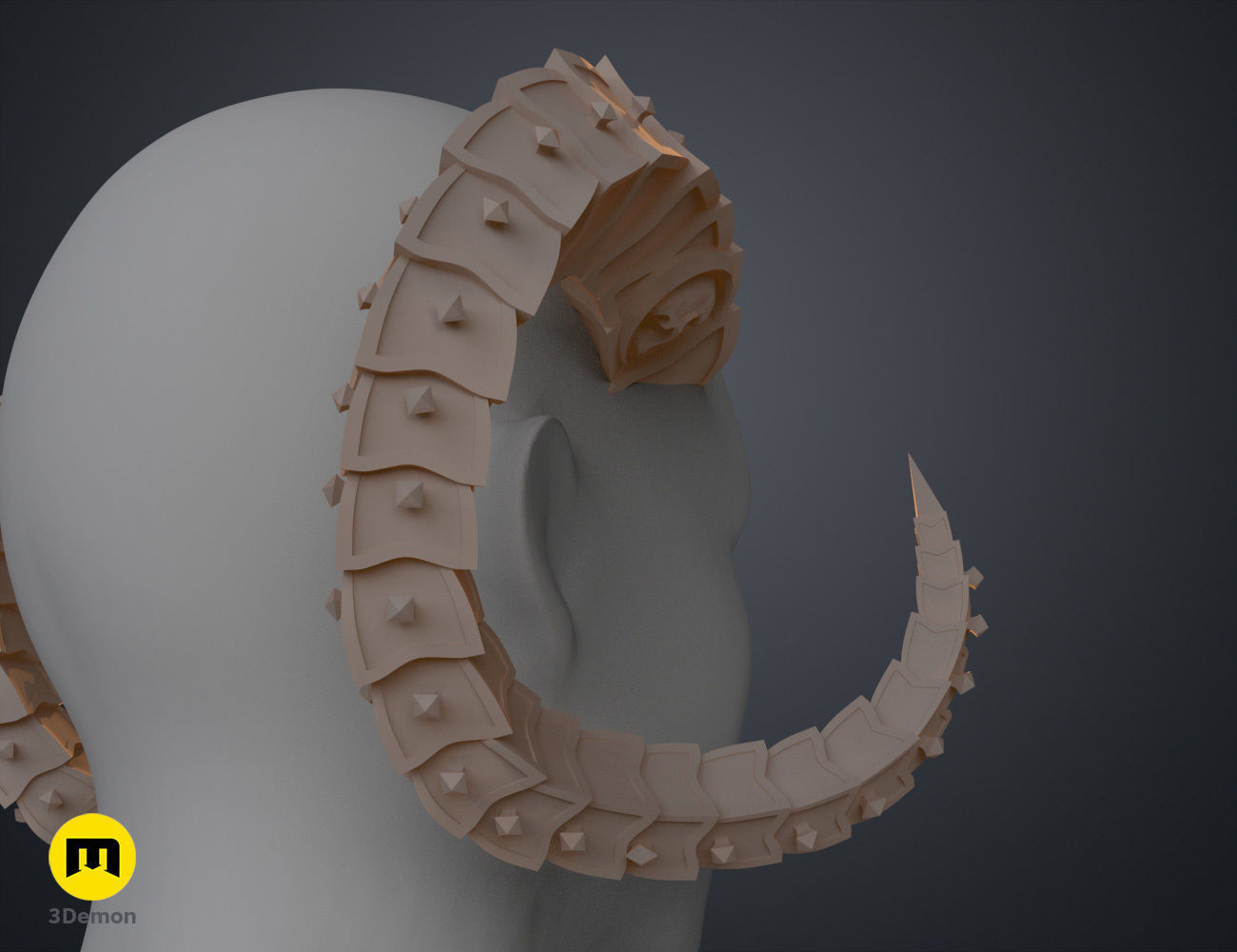 Metal Horns 3D print model_13