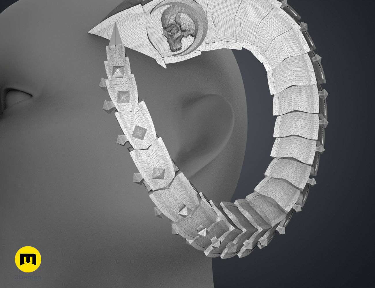 Metal Horns 3D print model_12