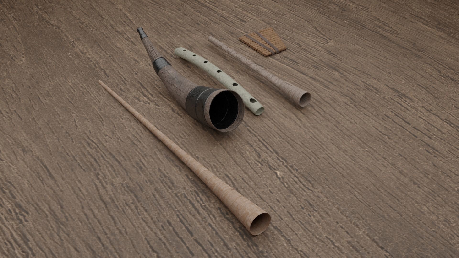 Viking Woodwind instruments 3D model_4