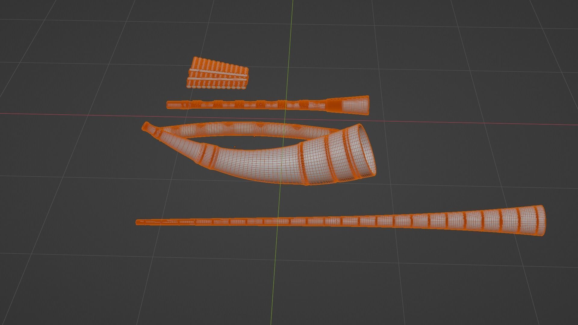 Viking Woodwind instruments 3D model_6