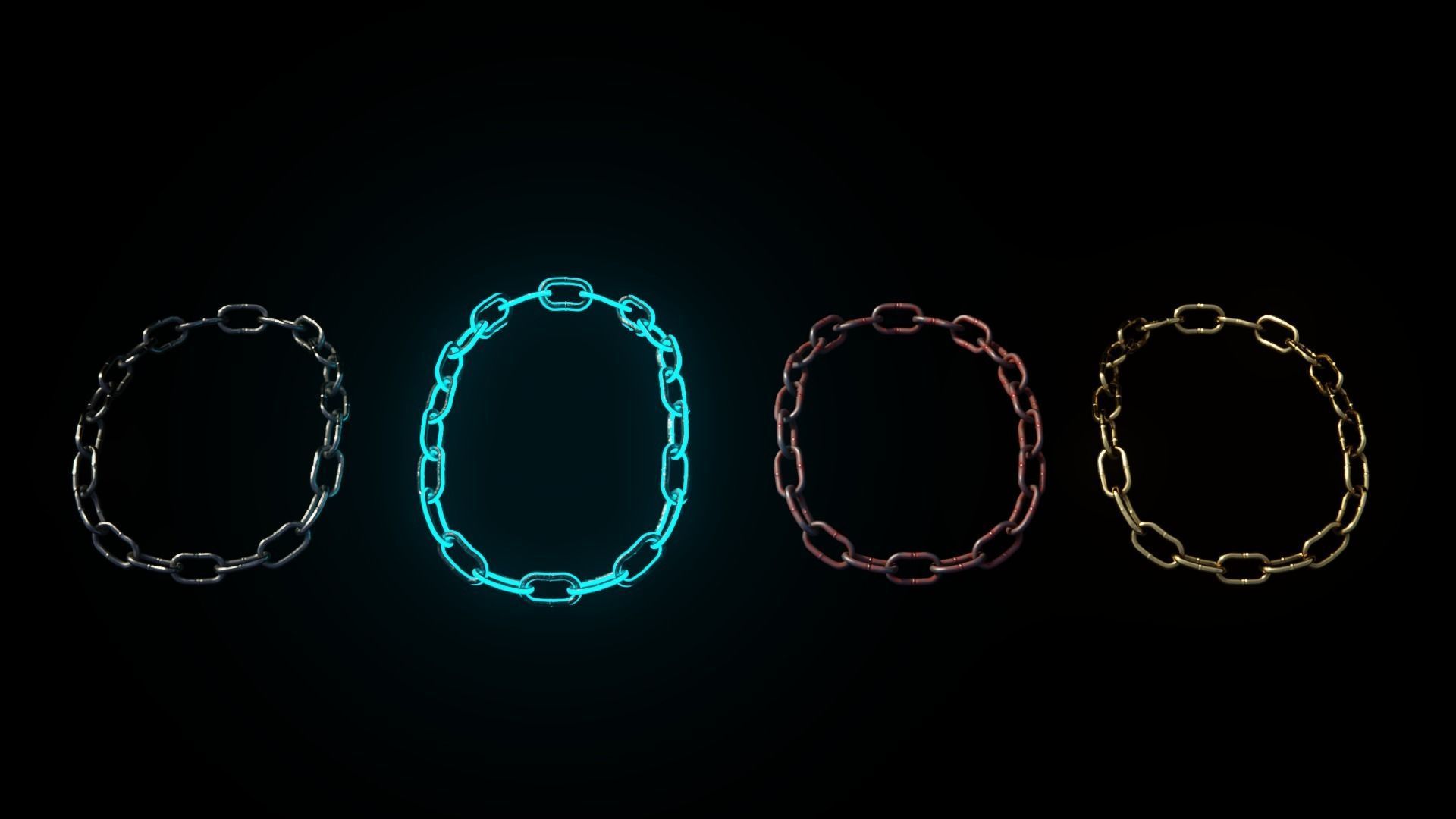 Standard Chain - Metahuman Ready Low-poly 3D model_4