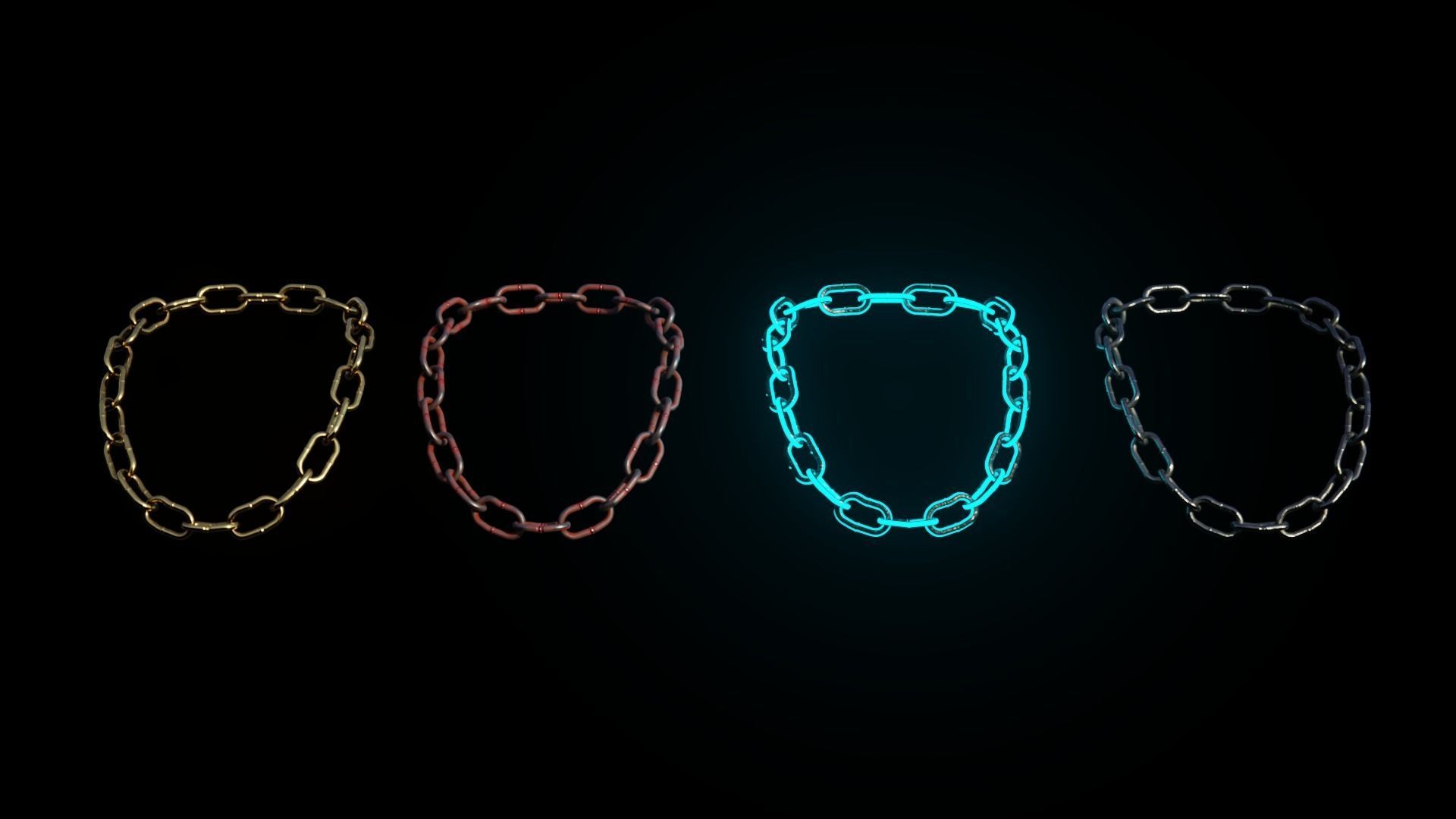 Standard Chain - Metahuman Ready Low-poly 3D model_1