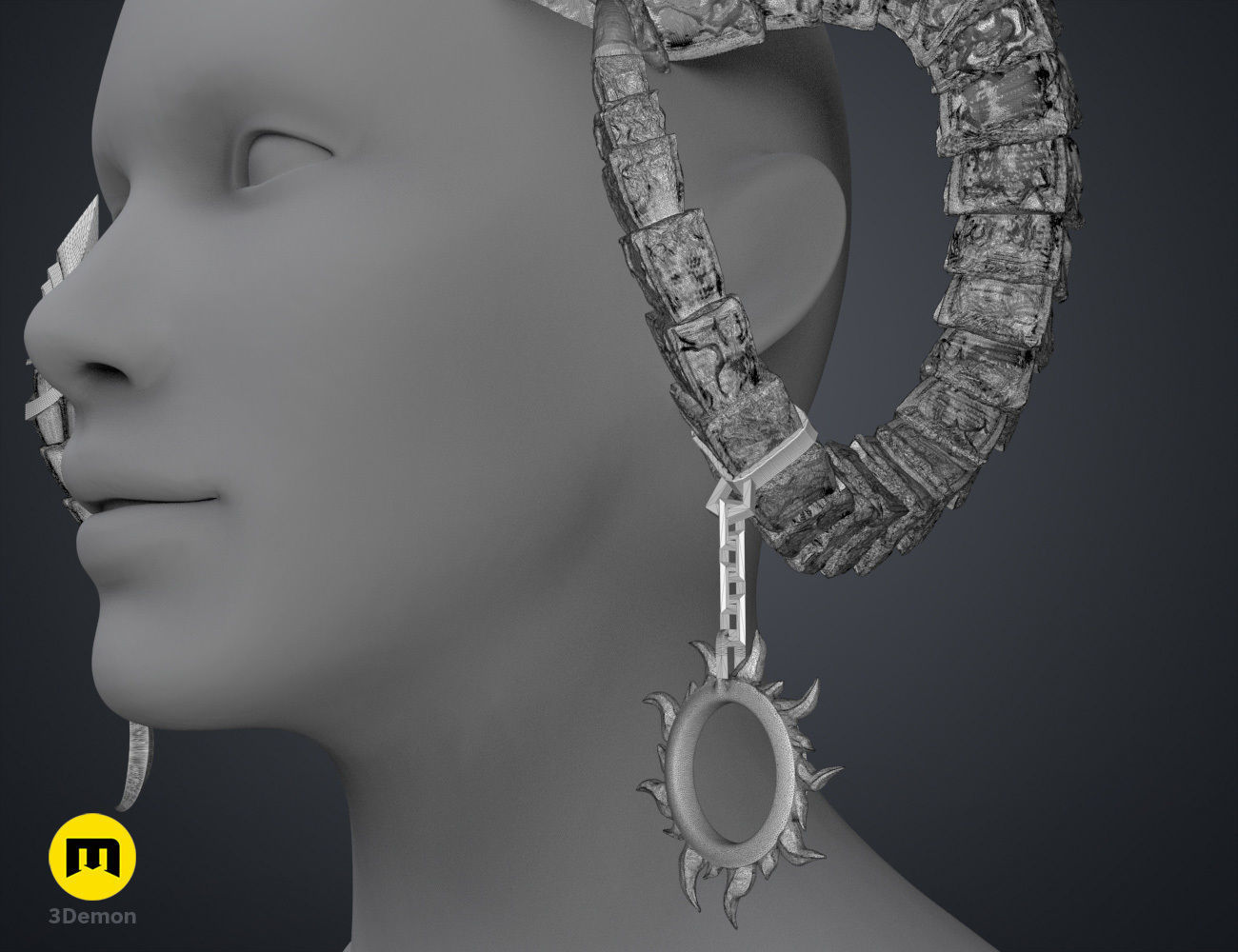 Lucien Tavelle Horns - Critical Role 3D print model_12