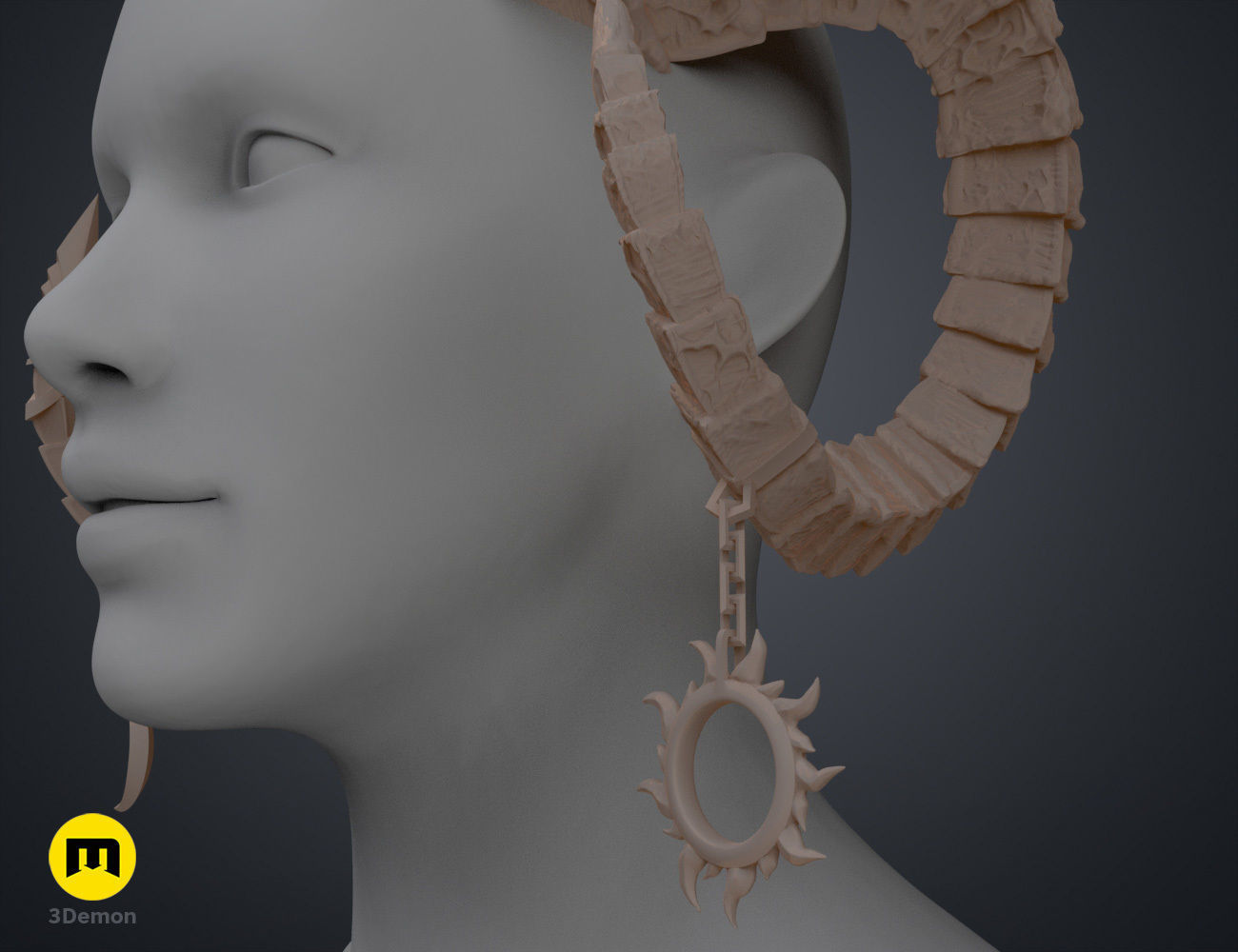 Lucien Tavelle Horns - Critical Role 3D print model_11